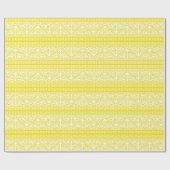 Chic Yellow Pattern Wrapping Paper Cadeaupapier (Vlak)