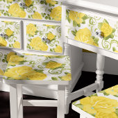 Chic Yellow Roses Bloemen Decoupage Tissuepapier