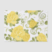 Chic Yellow Roses Bloemen Decoupage Tissuepapier (Voorkant)