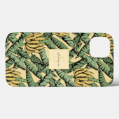 Chic Yellow Tropical Banana Leaf Pattern Case-Mate iPhone Case (Achterkant (horizontaal))