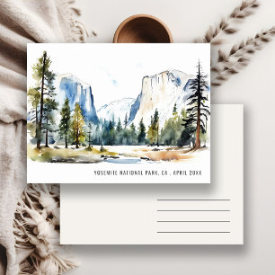 Chic Yosemite National Park CA Aquarel Reis Briefkaart