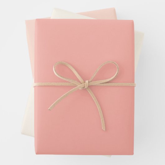 Chic Zacht Roze Bleek Pastel Effen Tinten Modern Inpakpapier Vel (In situ)