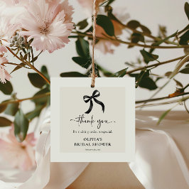 Chic Ze Krijgt de Knoop Toe Zwart Lint Bruidsfeest Bedankjes Labels