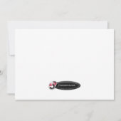 Chic Zebra Imprimer Oval Purple Invitations Annive (Dos)