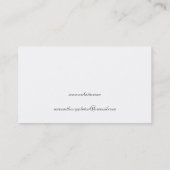 Chic Zebra Print Aqua Monogram Visitekaartjes (Achterkant)