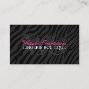 Chic Zebra Print Business Card-sjabloon Visitekaartje