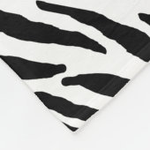 Chic Zebra Print Girly Light roze lint met naam Fleece Deken (Hoek)