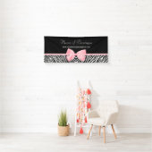Chic Zebra Print Light Roze lint 6 ft Spandoek (Insitu)