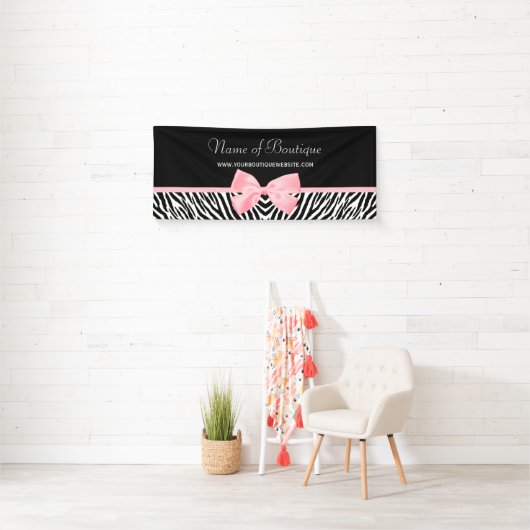 Chic Zebra Print Light Roze lint 6 ft Spandoek (Insitu)