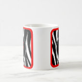 Chic Zebra Print Red Monogram mug (Centre)