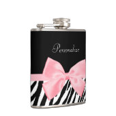 Chic Zebra Print Soft Girly Light Roze lint Heupfles (Rechts)