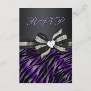 Chic Zebra RSVP Avec Bow Bijoux