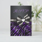 Chic Zebra RSVP Avec Bow Bijoux (Debout devant)