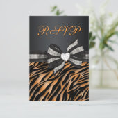 Chic Zebra RSVP Avec Bow Bijoux (Debout devant)