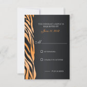 Chic Zebra RSVP Avec Bow Bijoux (Dos)