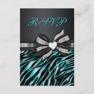 Chic Zebra RSVP Avec Bow Bijoux
