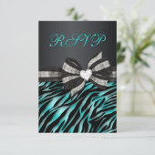 Chic Zebra RSVP Avec Bow Bijoux (Debout devant)