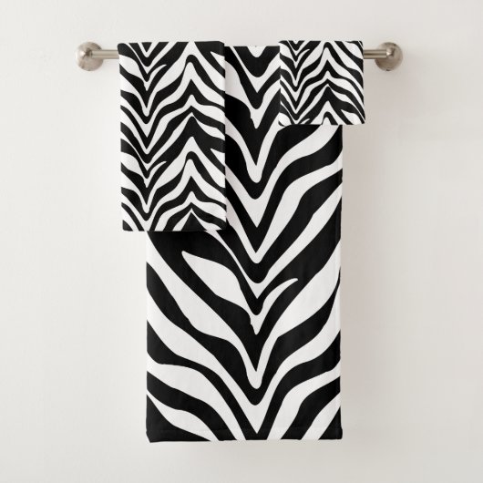 Chic Zebra Stripes Bad Handdoek (Insitu)
