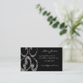 Chic Zebra Swirls Carte de visite (Debout devant)