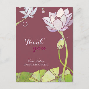 Chic Zen Lotus Business Bedankt Briefkaart