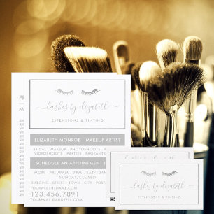 Chic Zilver Folie Wimpers Schoonheid Make-up Artie Flyer