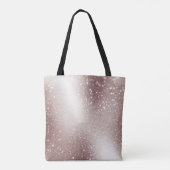 Chic Zilver Glitter Monogram Aangepaste Naam Draagtas (Achterkant)