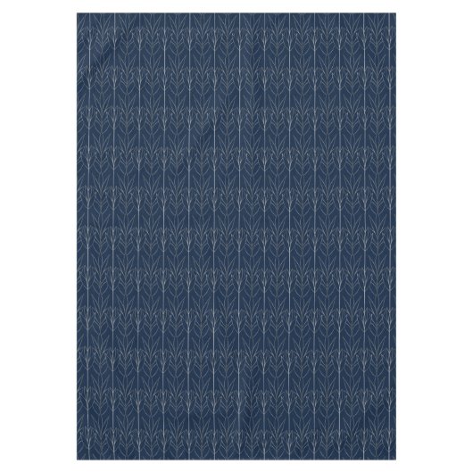 Chic Zilver Navyblauw Elegant Deco Luxe Klasse Tafelkleed (Voorkant)