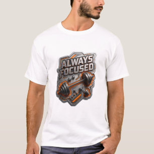 Chic Zilveren ALWAYS FOCUSED Statement T-shirt