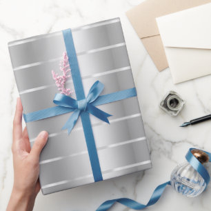 Chic Zilveren Lint Boog Bruidsdouche Cadeaupapier