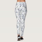 Chic Zilveren Witte Driehoeken Leggings (Achterkant)