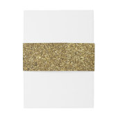 Chic zwart en goud bruiloft uitnodigingen wikkel (Achterkant Voorbeeld)