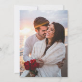 Chic Zwart en Goud Script Art Deco Fotobruiloft Save The Date (Achterkant)