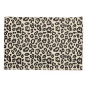 Chic Zwart en Ivoor Leopard Print Kussensloop (Achterkant)