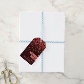 Chic Zwart en Rode Confetti Bedankt Gift Labels Cadeaulabel (Met Touw)