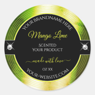 Chic Zwart Geel Groen Brilliants Product Label