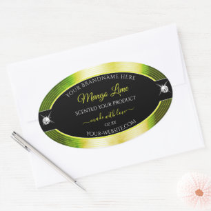 Chic Zwart Geel Groen Brilliants Product Label
