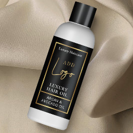 Chic Zwart & Goud Logo 4 OZ Cosmetica Fles Etiket