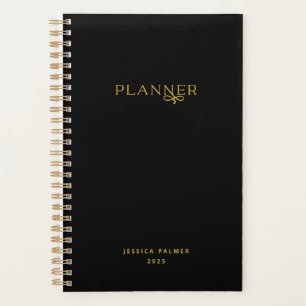 Chic Zwart Goud Wekelijks Maandelijks Naam Niet-ge Planner