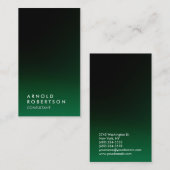 Chic zwart-groen, uniek professioneel visitekaartj visitekaartje (Voorkant / Achterkant)