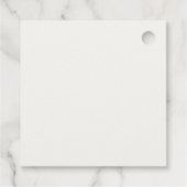 Chic Zwart & Ivoor Paar Monogram Dank u Bedankjes Labels (Achterkant)