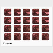 Chic Zwart Rode Confetti Dank u Sticker (Vel)