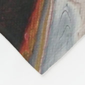 Chic Zwart Rood Goud Abstract Fleece Deken (Med.) (Hoek)