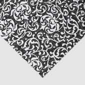 Chic zwart-wit bloemmotief tissuepapier (Detail)