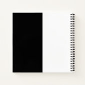 Chic zwart-wit kleurenblok Notitieboek (Achterkant)