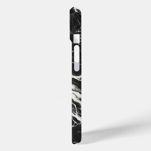 Chic Zwart & Wit Marmer Look Glamour Case-Mate iPhone Case (Achterkant / Links)