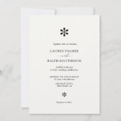 Chic Zwart-wit Minimal Wedding Kaart (Voorkant)