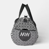 Chic Zwart-wit Monogram Duffel Bag Plunjezak (Rechts)