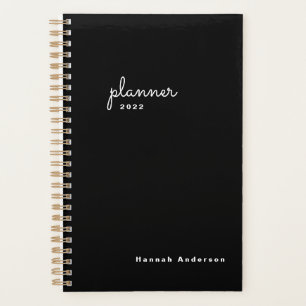 Chic Zwart Wit Script Wekelijks Maandelijks Niet G Planner