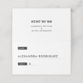 Chic zwart-wit trouwkaarten (Buitenkant ongevouwen)