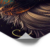 Chica - Affiche d'art de chat à carapace de tortue (Coin)